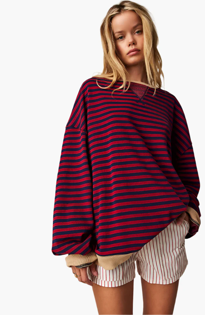 Pull Oversize Décontracté Femme Style Automne Confort et Superposition - Image 8