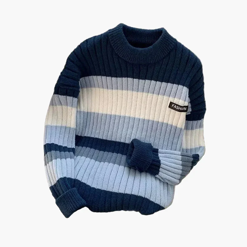 Pull à Rayures Moderne pour Homme, Style Urbain et Confort Quotidien - Image 2