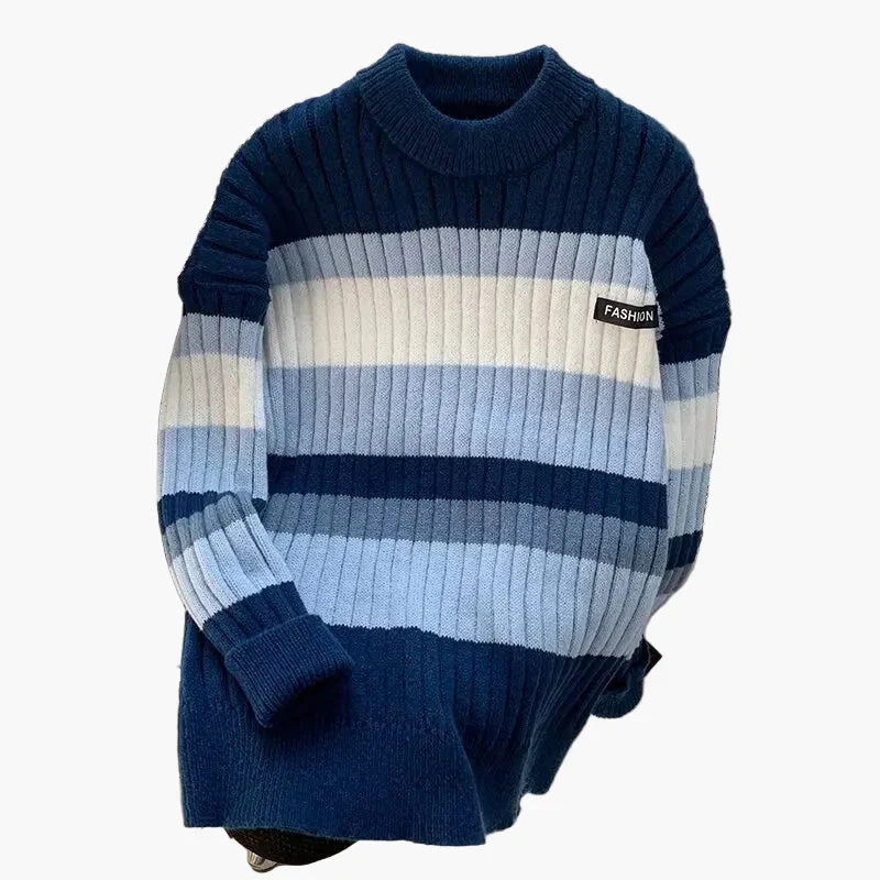 Pull à Rayures Moderne pour Homme, Style Urbain et Confort Quotidien - Image 4