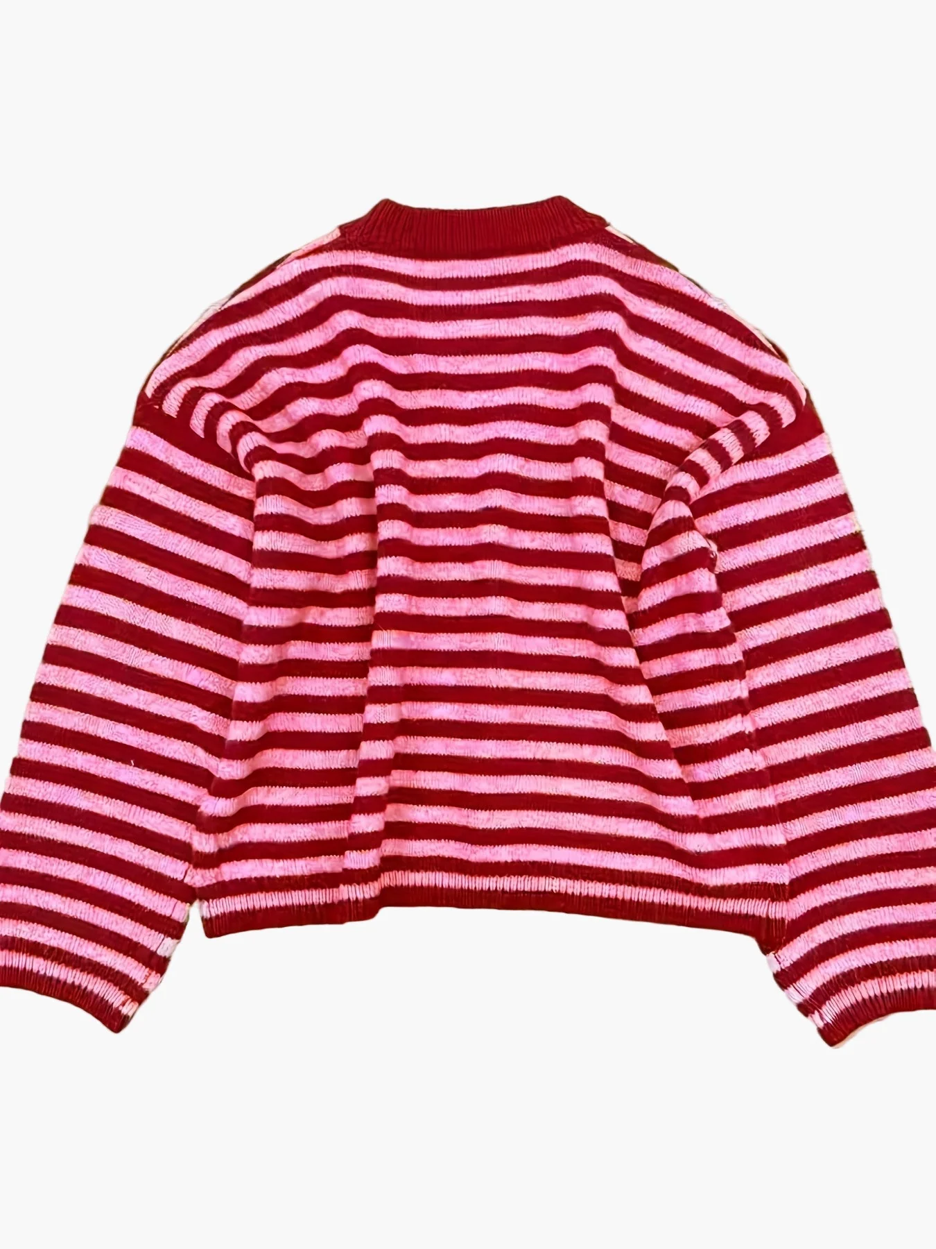 Pull à rayures style élégant pour femme - Automne/Hiver - Col rond - Image 2