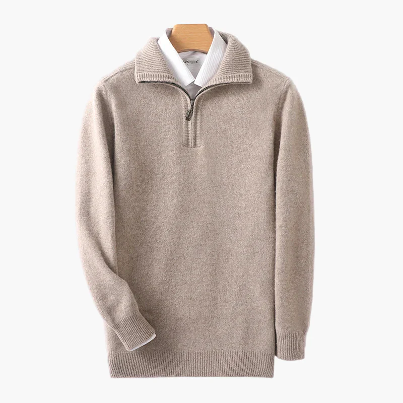 Pull zippé col montant pour homme style casual chic - Image 3