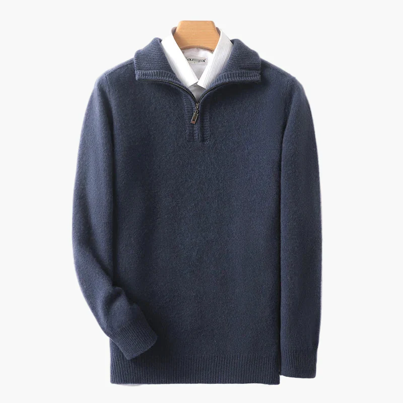 Pull zippé col montant pour homme style casual chic - Image 5