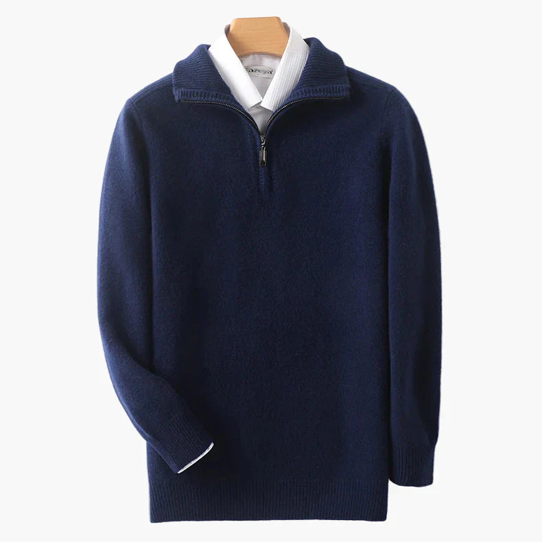 Pull zippé col montant pour homme style casual chic - Image 7