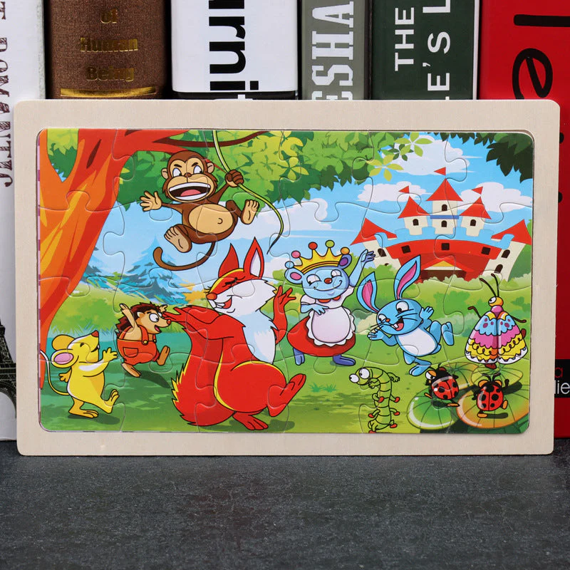 Puzzle en Bois Éducatif pour Enfants – Coffret Métal – Jeux d’Assemblage Animaux, Véhicules et Scènes de la Vie – Mixte 3 Ans+ - Image 10