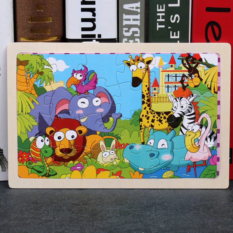 Puzzle en Bois Éducatif pour Enfants – Coffret Métal – Jeux d’Assemblage Animaux, Véhicules et Scènes de la Vie – Mixte 3 Ans+ - Image 11