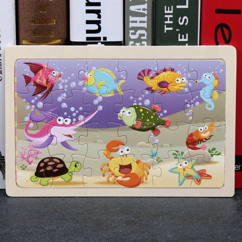 Puzzle en Bois Éducatif pour Enfants – Coffret Métal – Jeux d’Assemblage Animaux, Véhicules et Scènes de la Vie – Mixte 3 Ans+ - Image 17