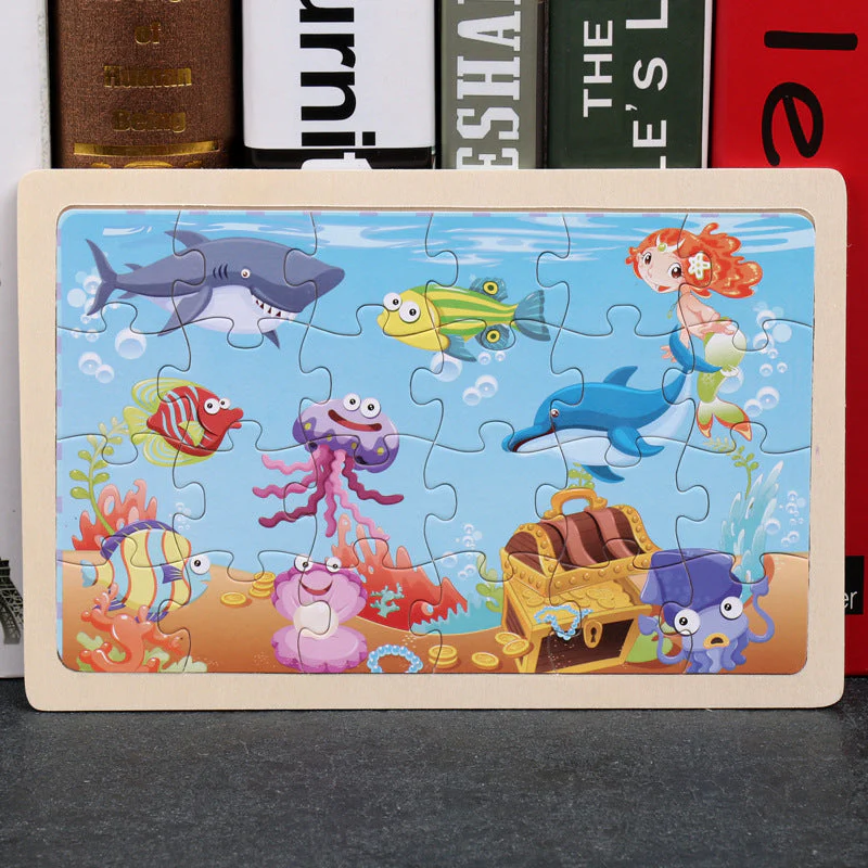 Puzzle en Bois Éducatif pour Enfants – Coffret Métal – Jeux d’Assemblage Animaux, Véhicules et Scènes de la Vie – Mixte 3 Ans+ - Image 18