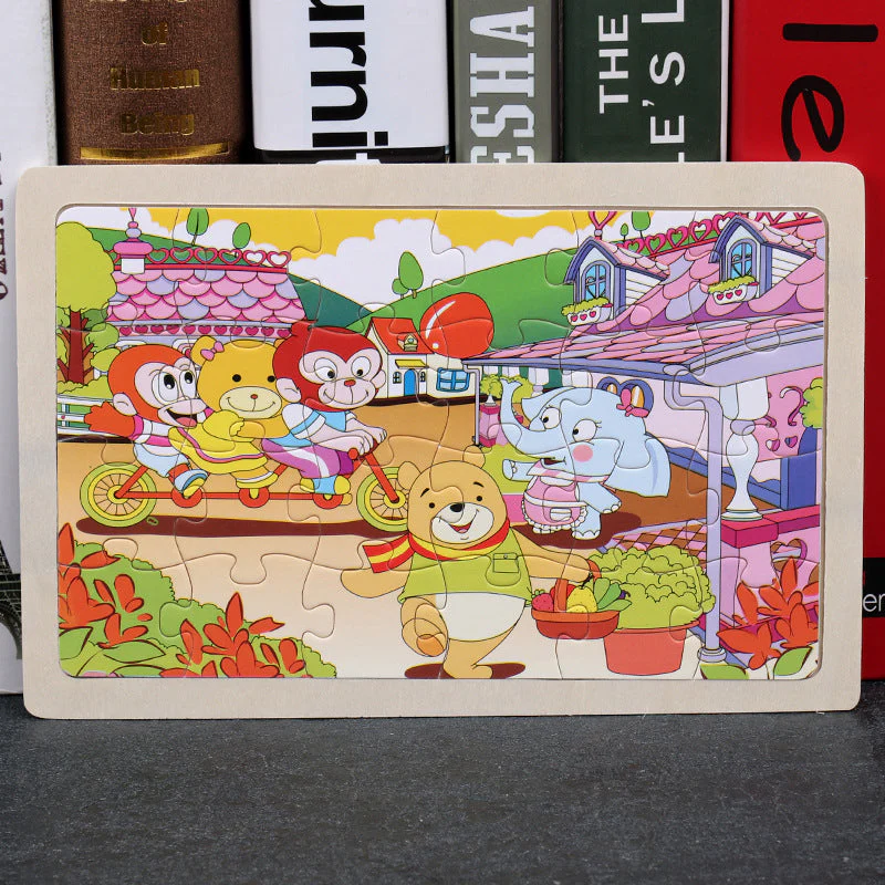 Puzzle en Bois Éducatif pour Enfants – Coffret Métal – Jeux d’Assemblage Animaux, Véhicules et Scènes de la Vie – Mixte 3 Ans+ - Image 23