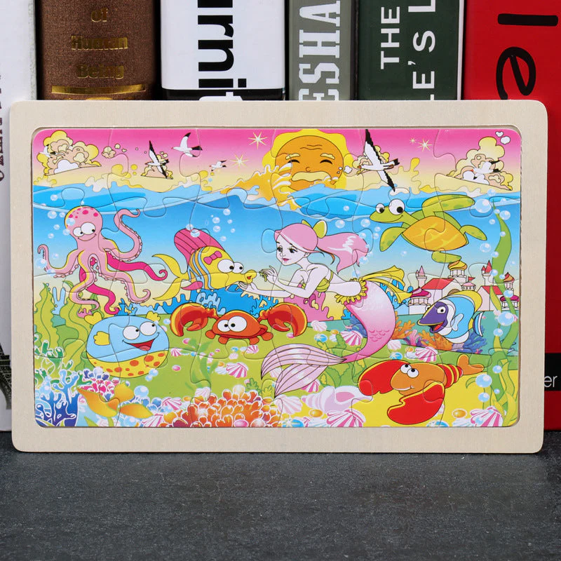Puzzle en Bois Éducatif pour Enfants – Coffret Métal – Jeux d’Assemblage Animaux, Véhicules et Scènes de la Vie – Mixte 3 Ans+ - Image 26