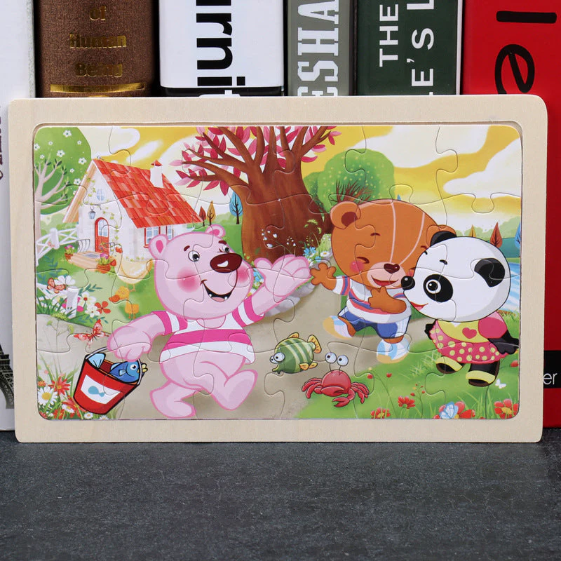 Puzzle en Bois Éducatif pour Enfants – Coffret Métal – Jeux d’Assemblage Animaux, Véhicules et Scènes de la Vie – Mixte 3 Ans+ - Image 27