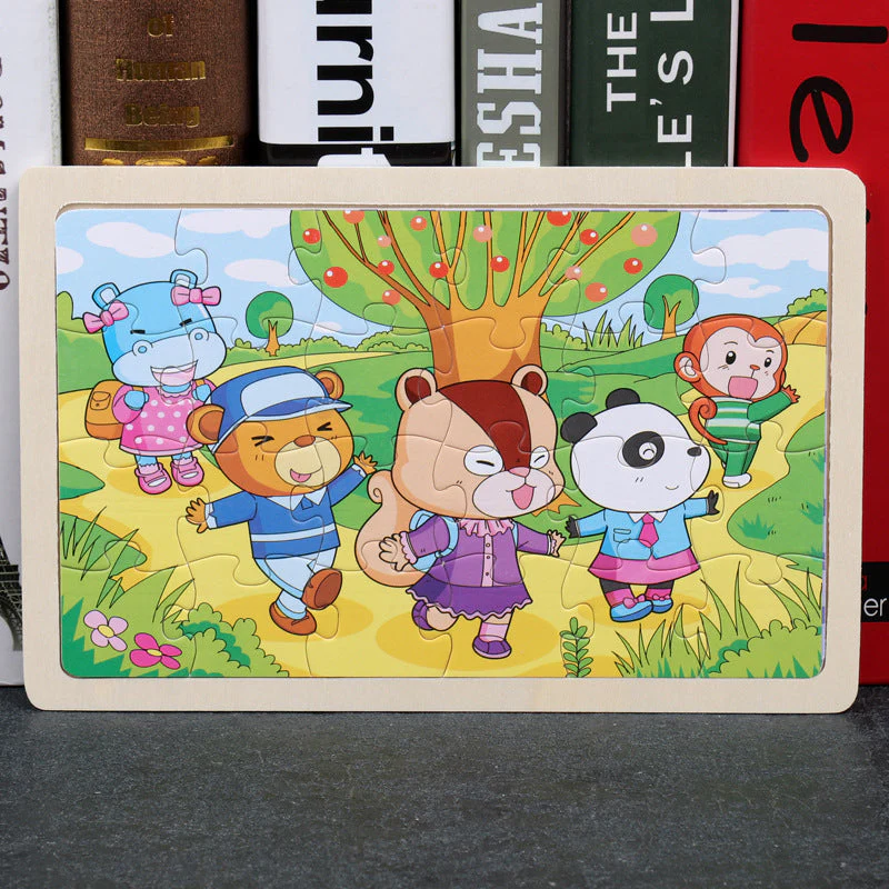 Puzzle en Bois Éducatif pour Enfants – Coffret Métal – Jeux d’Assemblage Animaux, Véhicules et Scènes de la Vie – Mixte 3 Ans+ - Image 28
