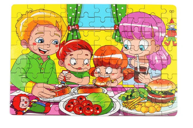 Puzzle en Bois Éducatif pour Enfants – Coffret Métal – Jeux d’Assemblage Animaux, Véhicules et Scènes de la Vie – Mixte 3 Ans+ - Image 6