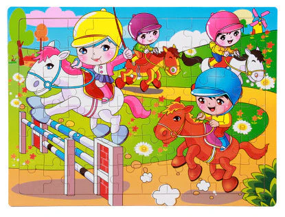 Puzzle en Bois Éducatif pour Enfants – Coffret Métal – Jeux d’Assemblage Animaux, Véhicules et Scènes de la Vie – Mixte 3 Ans+ - Image 8