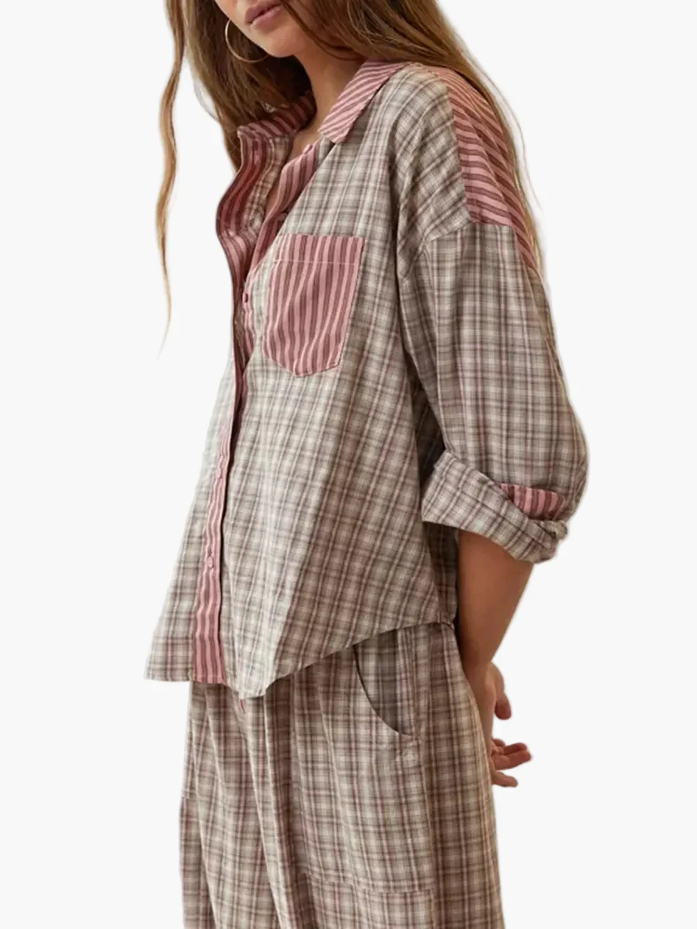 Pyjama Décontracté Deux Pièces Femme Style Tendance Maison et Nuit - Image 4