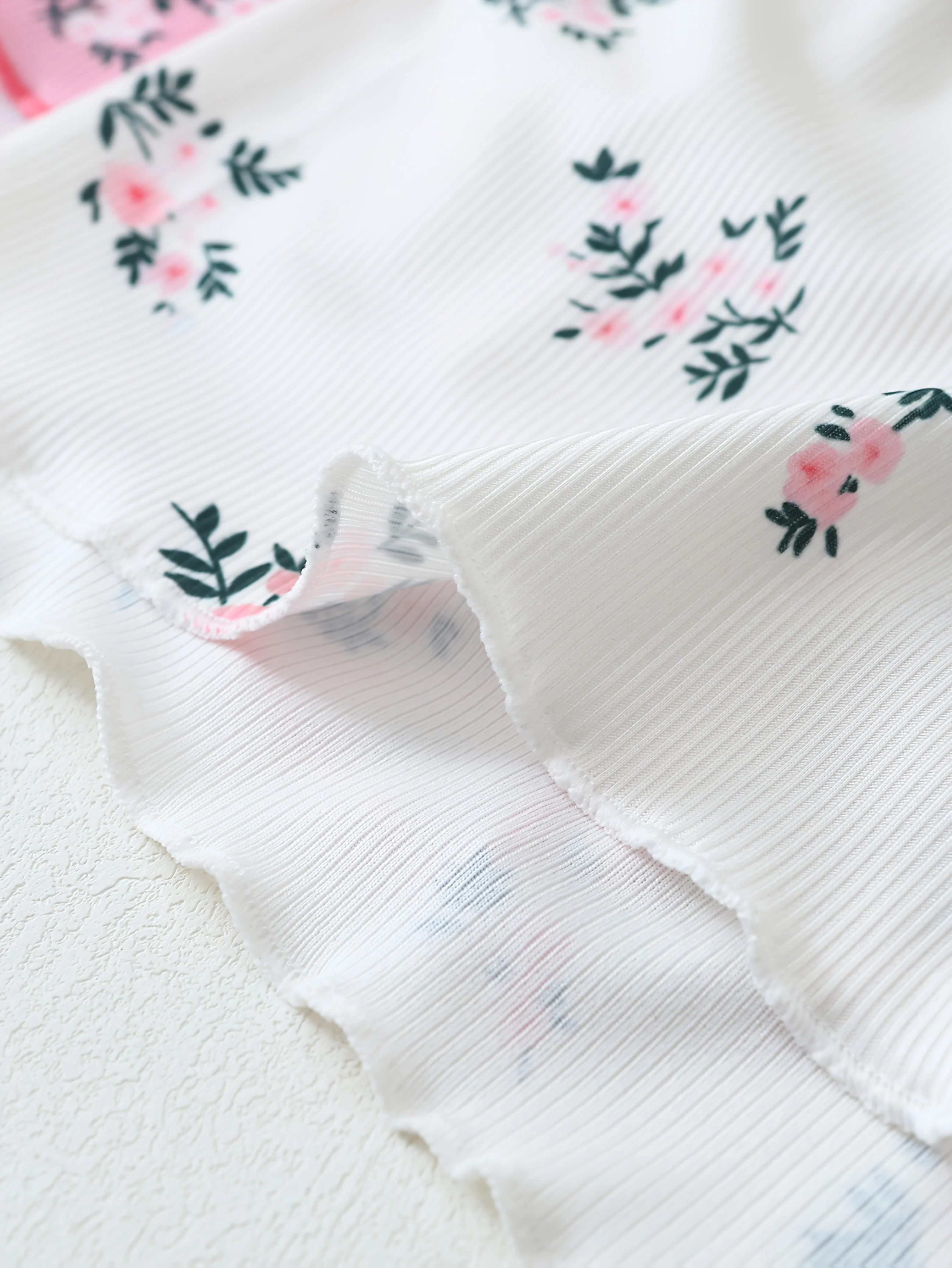Pyjama Femme Ensemble 2 Pièces Style Floral Décontracté Été - Image 7