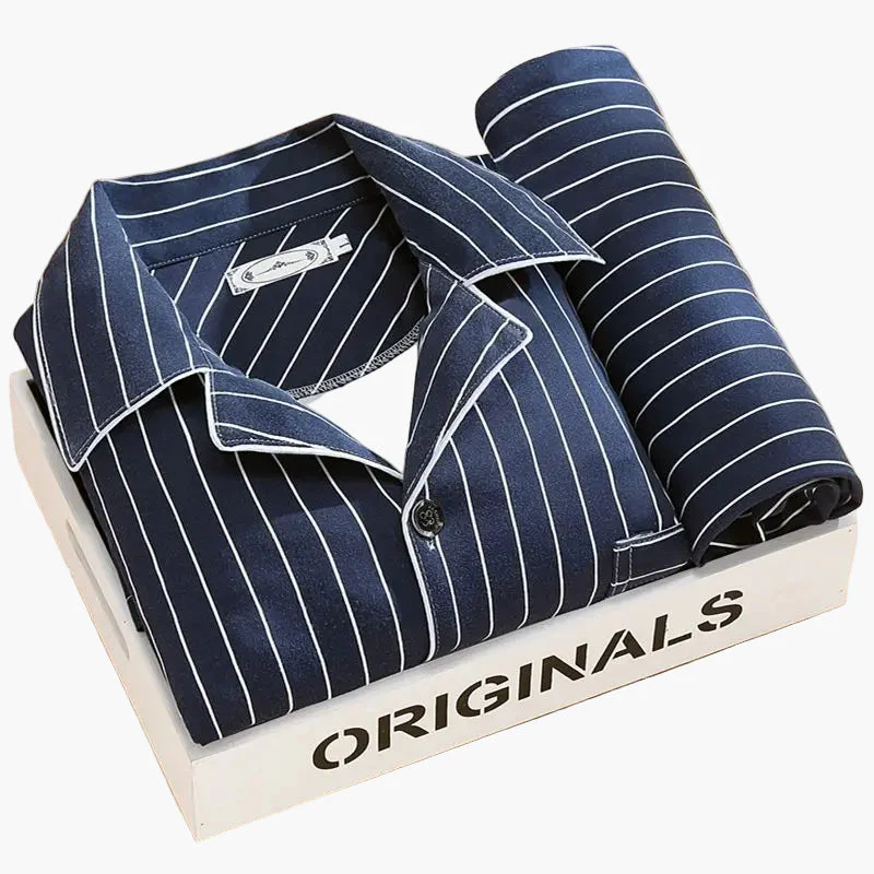 Pyjama Homme Élégant Motif Plumes – Ensemble Confort Nuit et Détente - Image 5