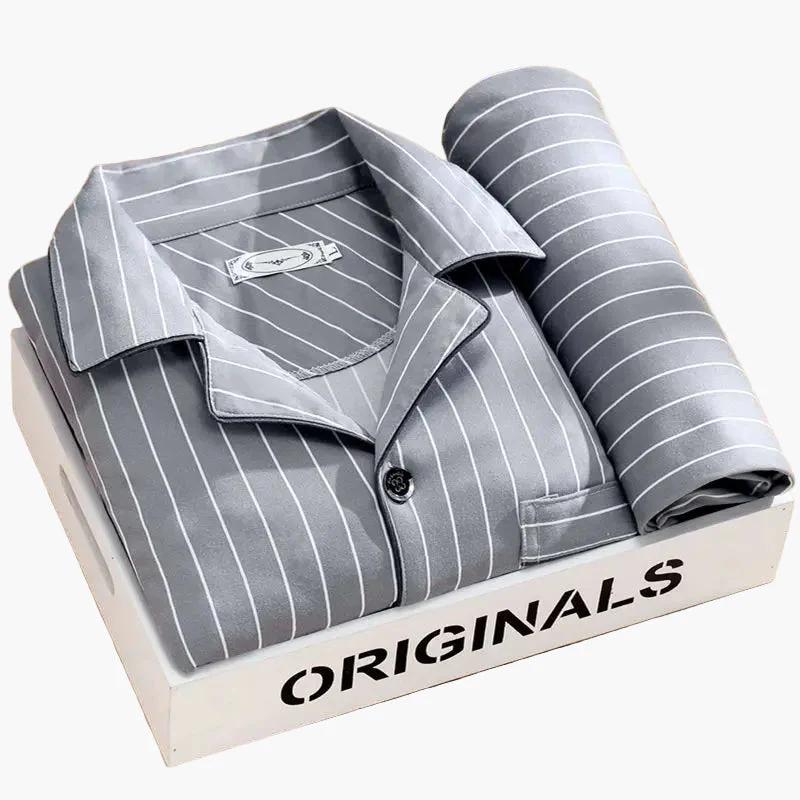 Pyjama Homme Élégant Motif Plumes – Ensemble Confort Nuit et Détente - Image 6