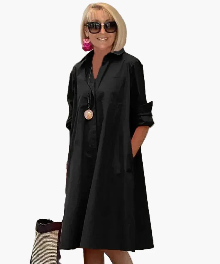 Robe chemise ample chic pour femme, style décontracté élégant, idéale au quotidien - Image 2