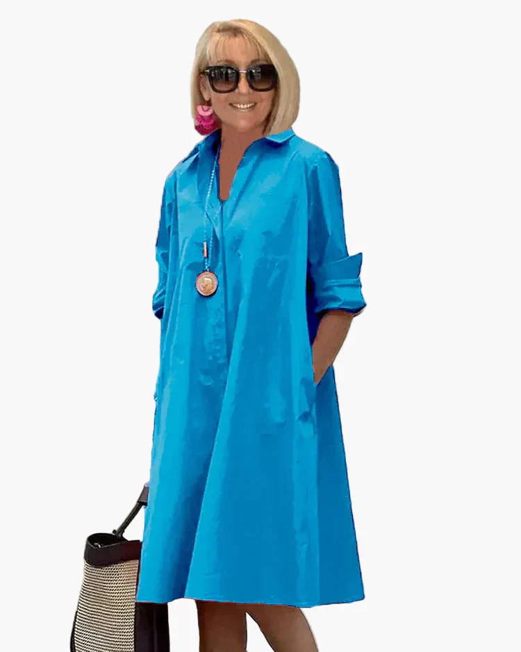 Robe chemise ample chic pour femme, style décontracté élégant, idéale au quotidien - Image 4