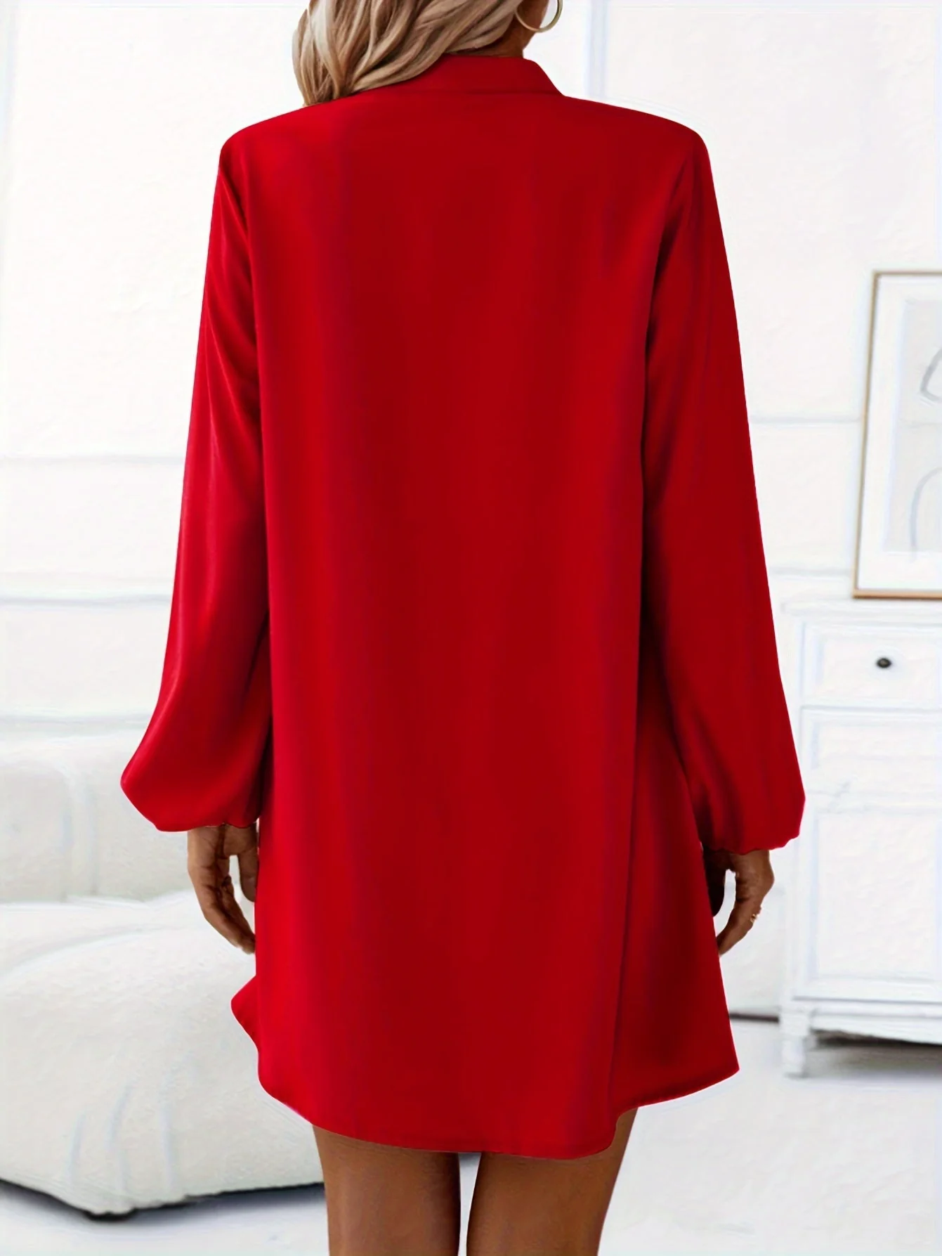 Robe chemise décontractée à boutons pour femme, style chic et moderne, idéale pour le printemps et l'été - Image 7