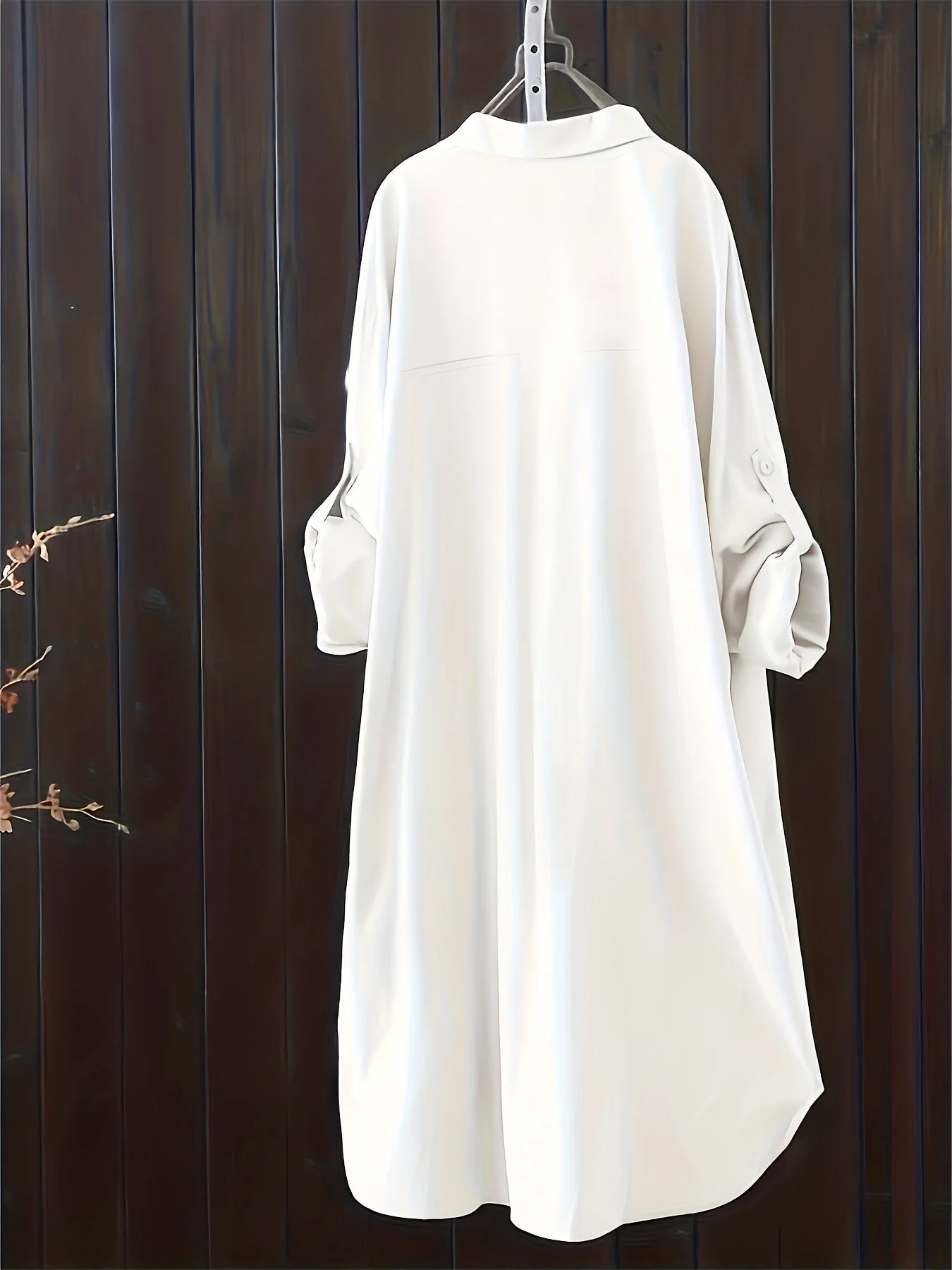 Robe chemise longue style décontracté pour femme, idéale printemps-été - Image 7