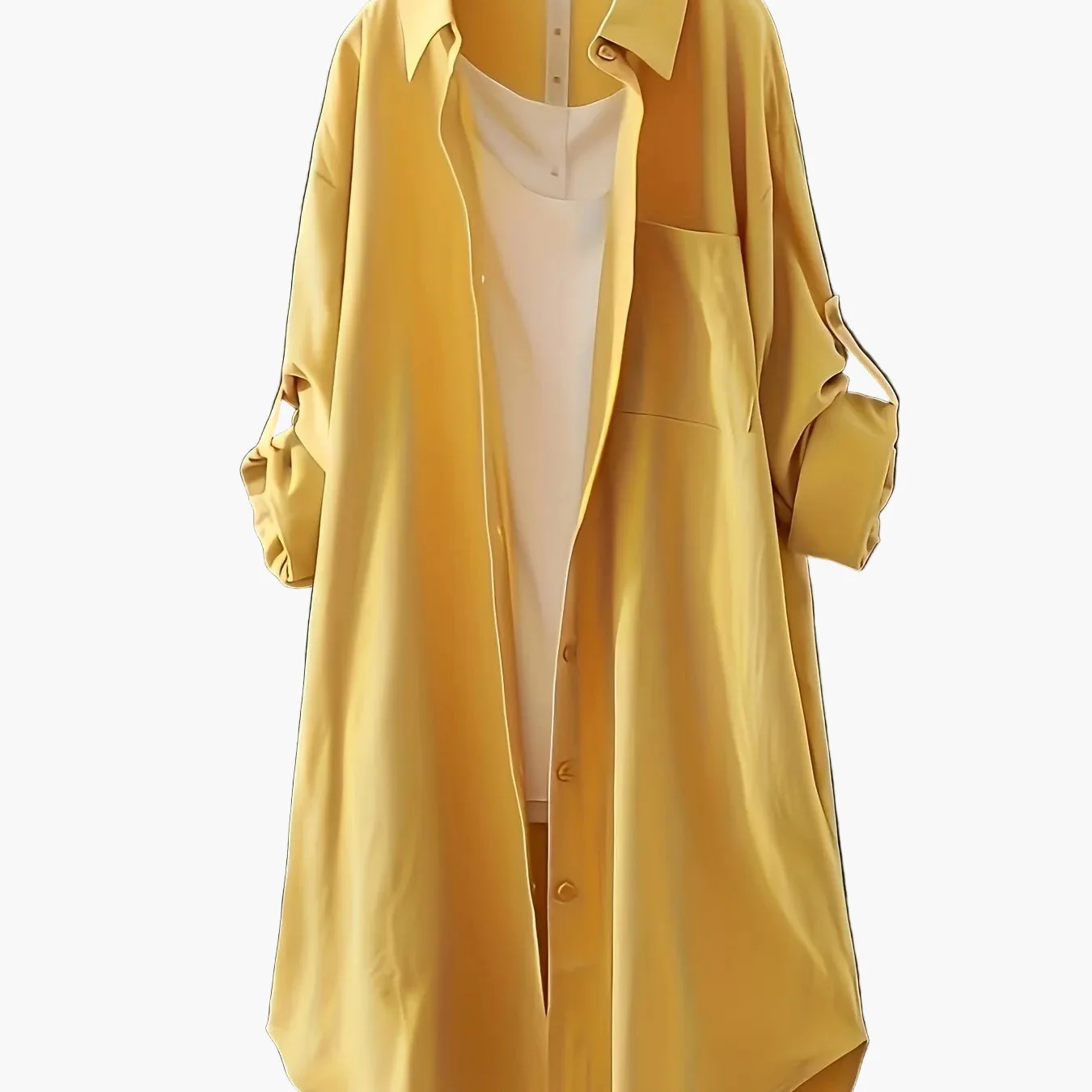 Robe chemise longue style décontracté pour femme, idéale printemps-été - Image 9