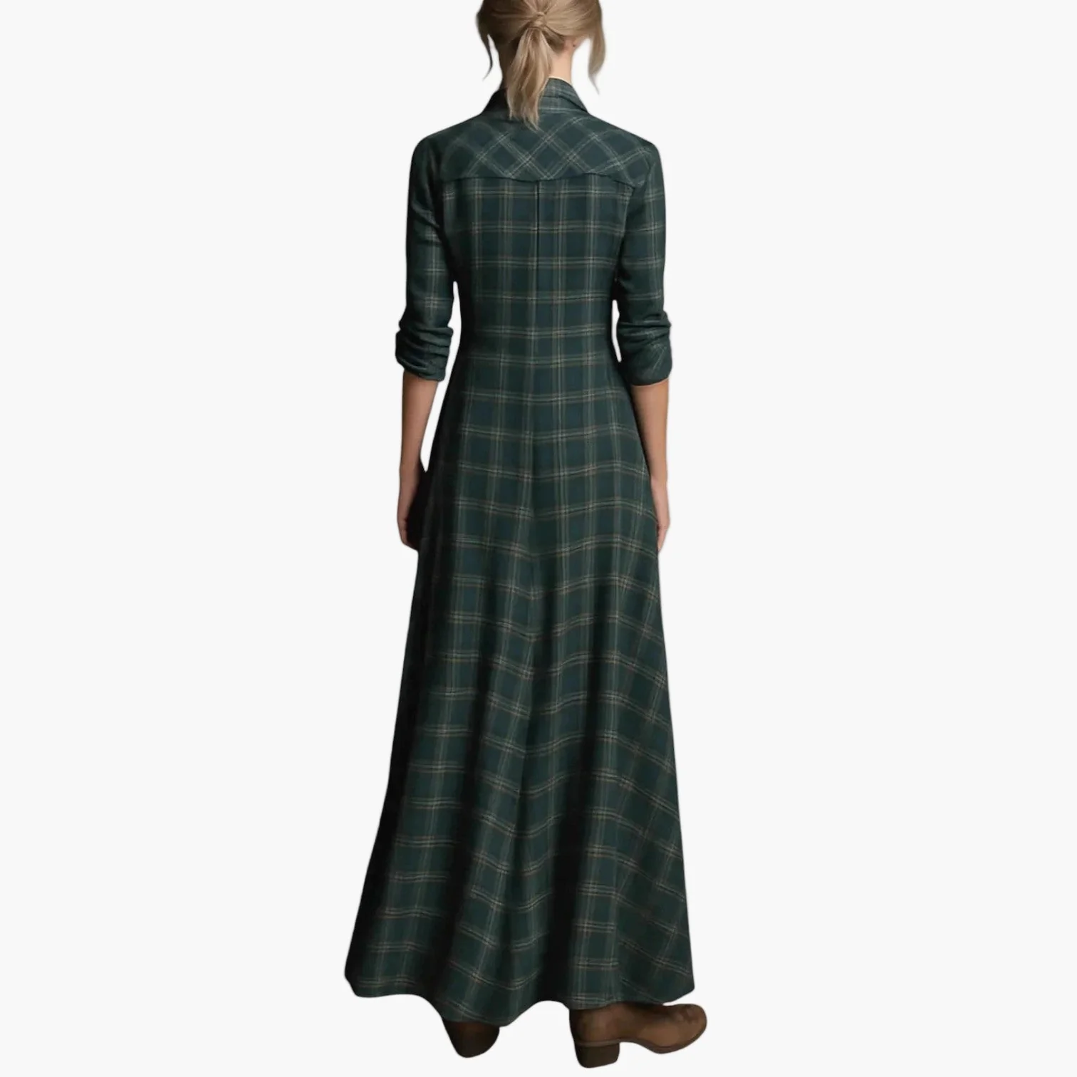 Robe chemise longue western chic pour femme - Style décontracté et élégant - Image 2