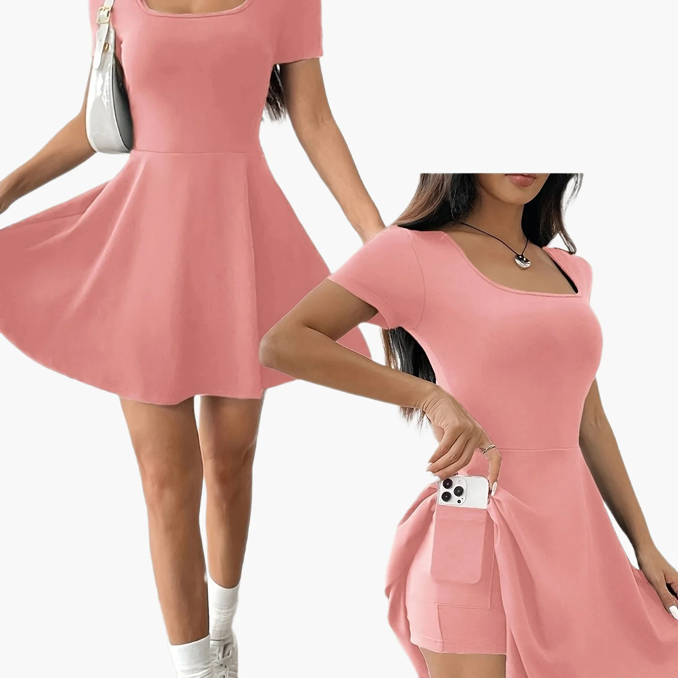 Robe courte élégante pour femme - Style décontracté et tendance, idéale pour l'été - Image 13