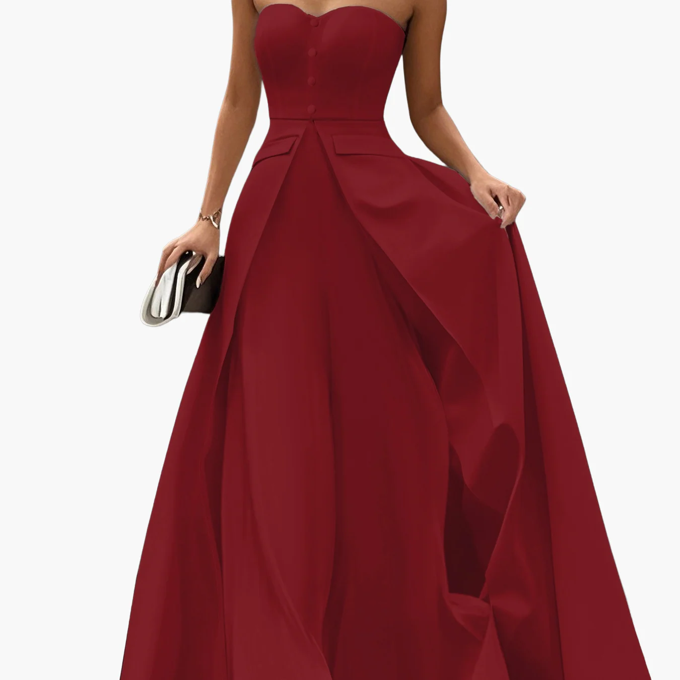 Robe de soirée élégante femme bustier style princesse pour occasions spéciales - Image 14