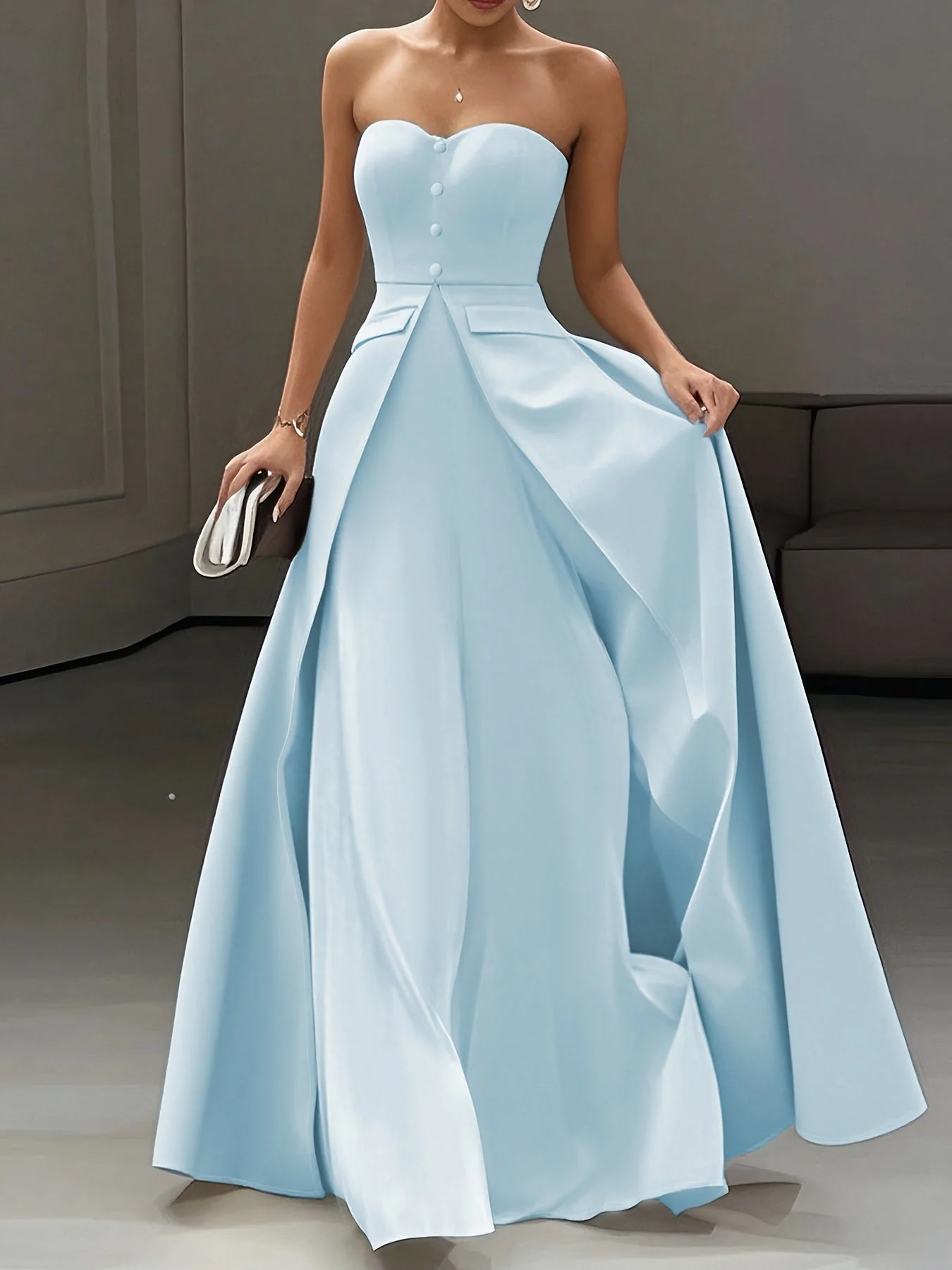 Robe de soirée élégante femme bustier style princesse pour occasions spéciales - Image 7
