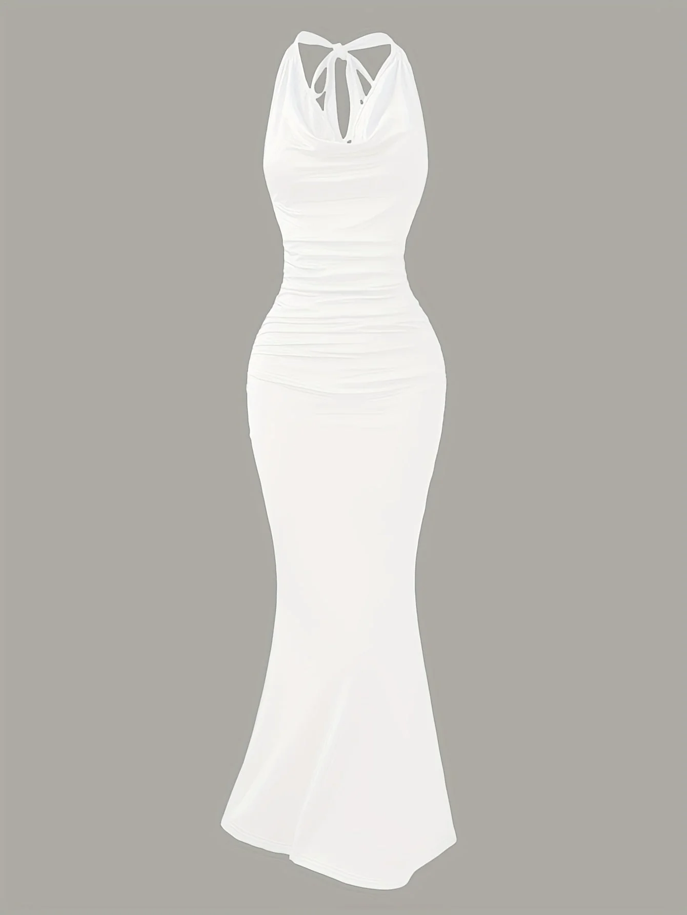 Robe de soirée sirène dos nu femme élégante style bal - Image 2