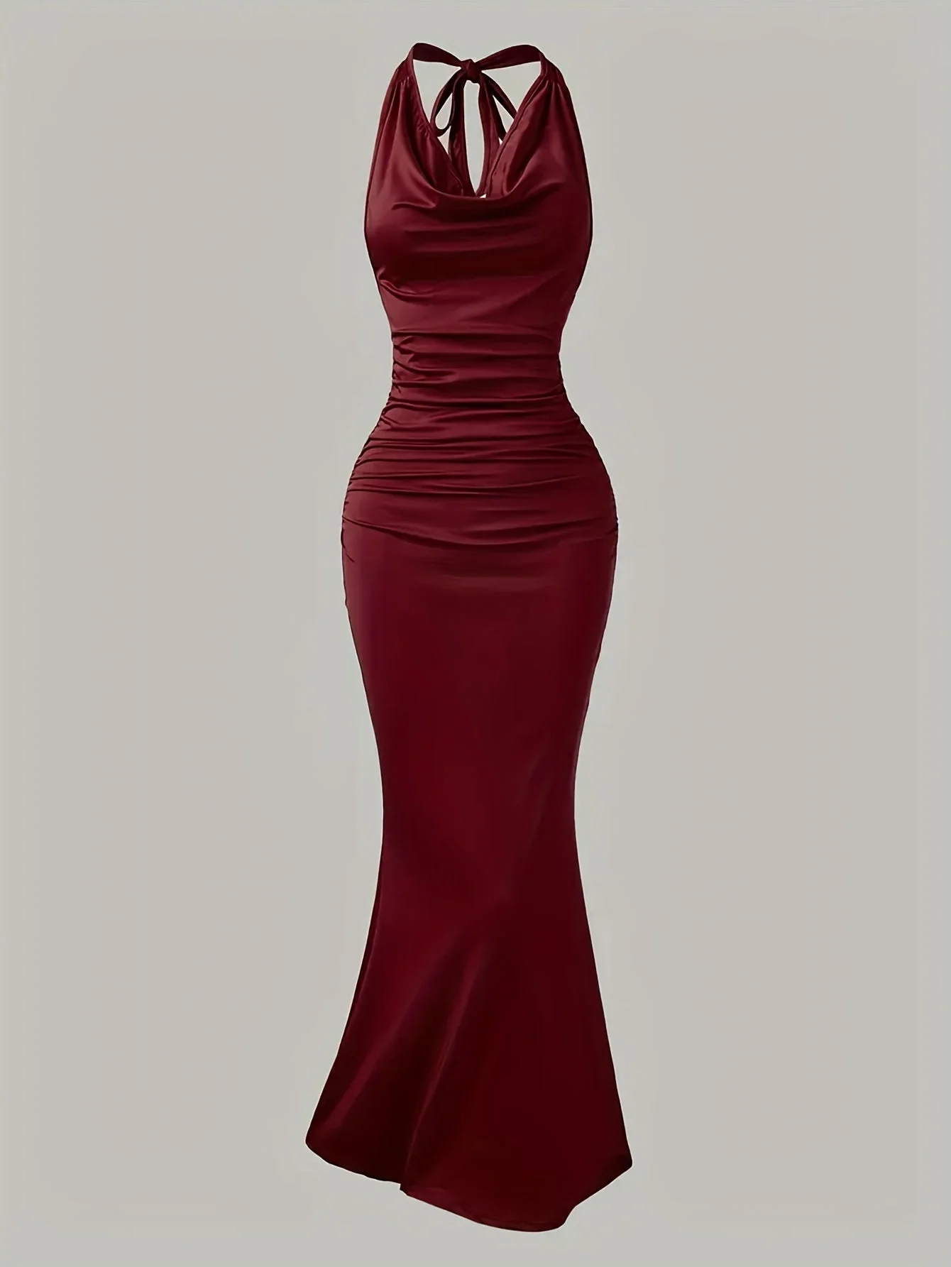 Robe de soirée sirène dos nu femme élégante style bal - Image 3