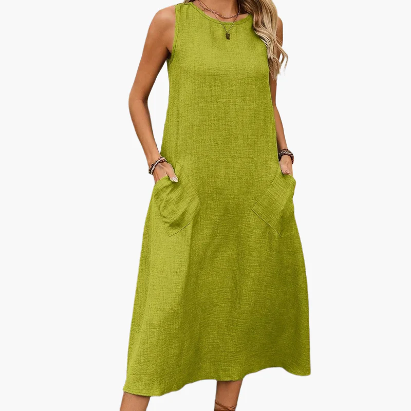 Robe décontractée femme sans manches style bohème pour été et loisirs - Image 13