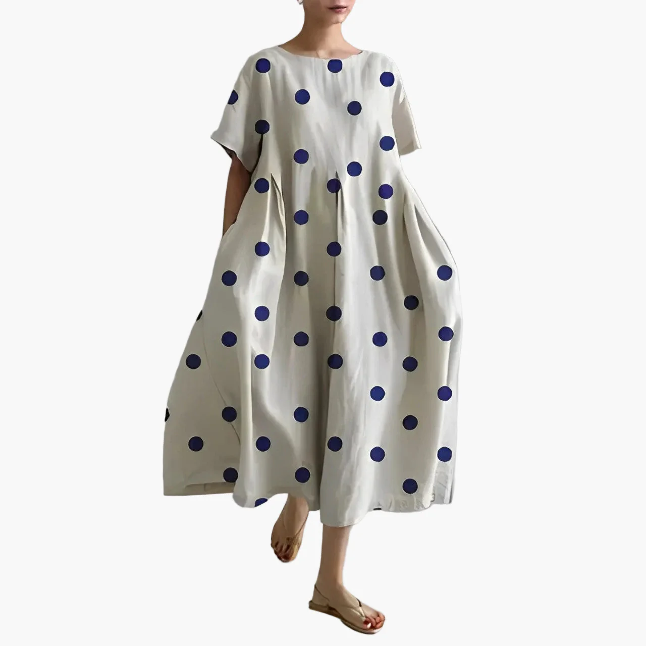 Robe décontractée imprimée fleurie pour femme, style ample et moderne, idéale pour l'été - Image 6