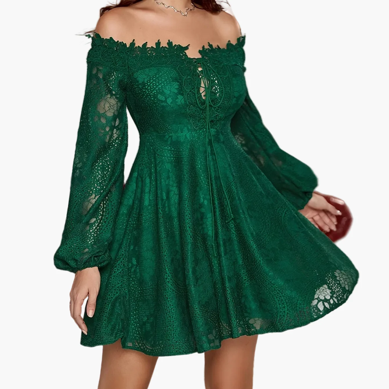 Robe élégante à épaules dénudées style bohème pour femme – Soirée, cocktail, printemps/été - Image 15