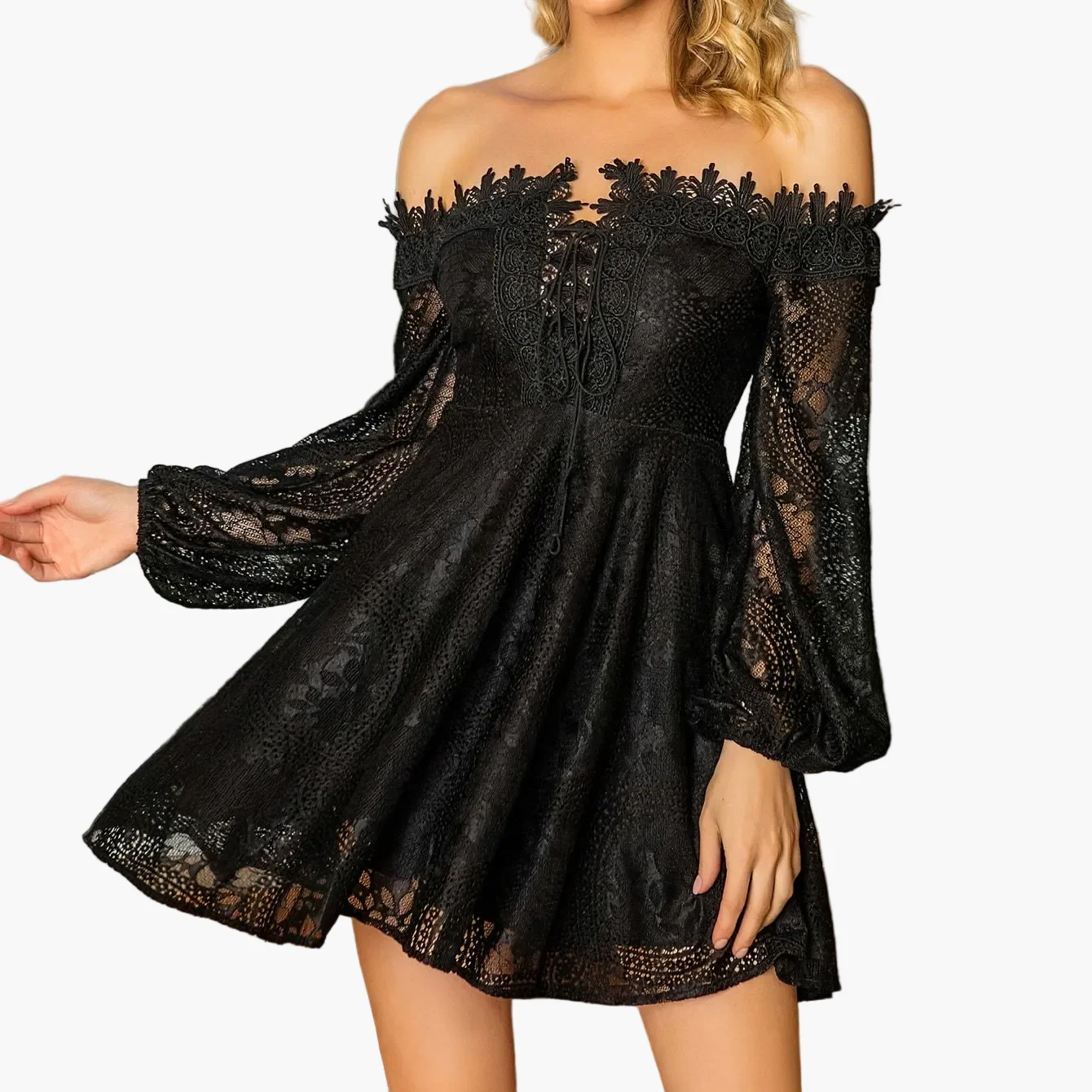 Robe élégante à épaules dénudées style bohème pour femme – Soirée, cocktail, printemps/été - Image 16