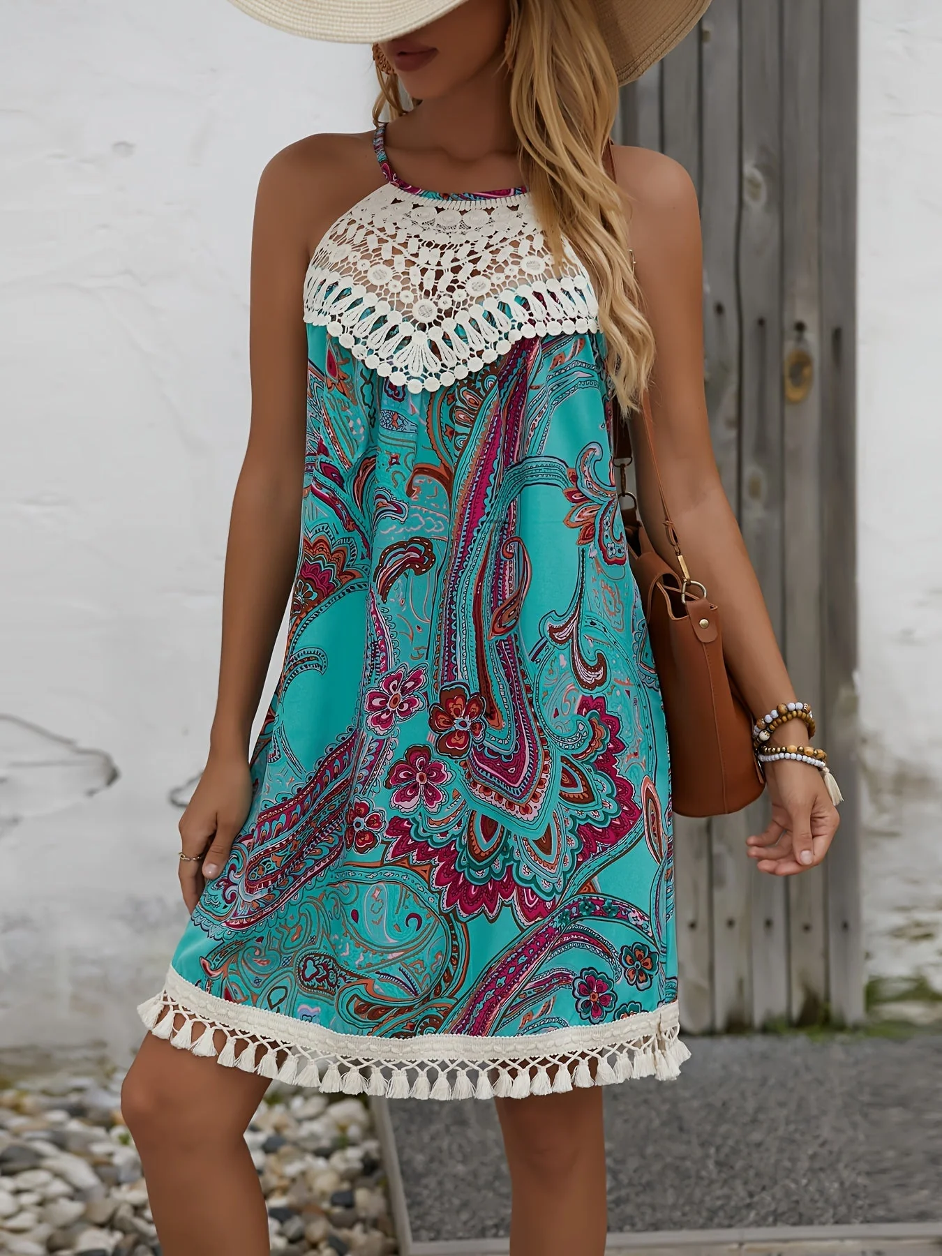 Robe d'été bohème chic pour femme à motifs cachemire, style décontracté et élégant - Image 10
