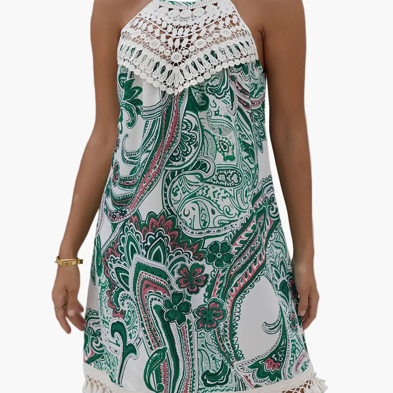 Robe d'été bohème chic pour femme à motifs cachemire, style décontracté et élégant - Image 15