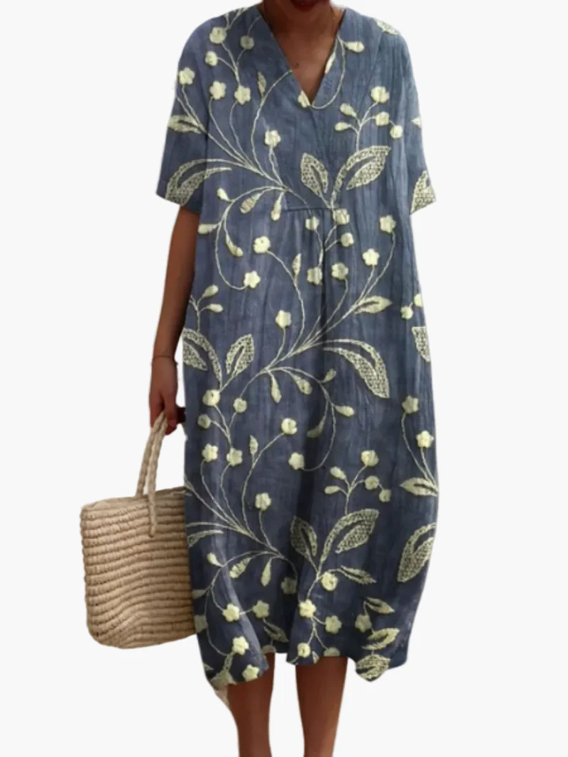 Robe d'été décontractée femme coupe ample style floral bohème - Image 10