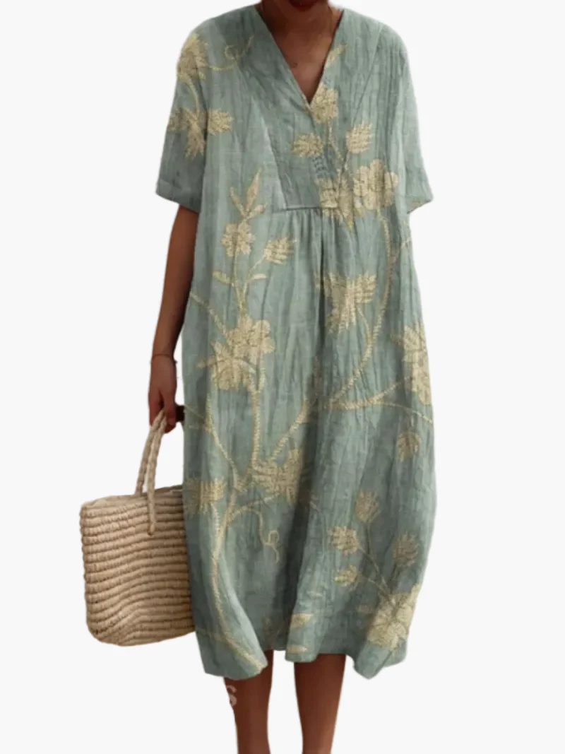 Robe d'été décontractée femme coupe ample style floral bohème - Image 16