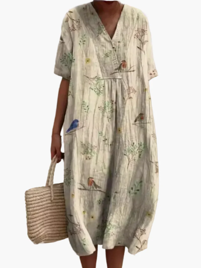 Robe d'été décontractée femme coupe ample style floral bohème - Image 6