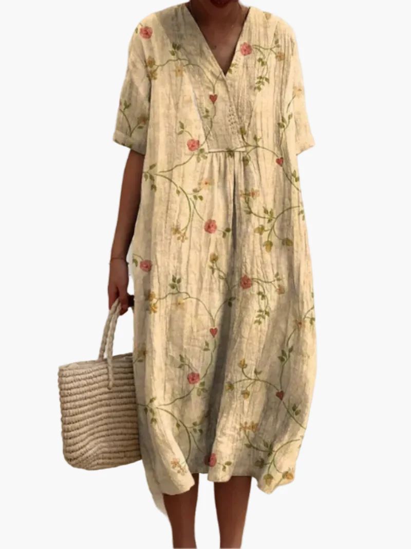Robe d'été décontractée femme coupe ample style floral bohème - Image 8