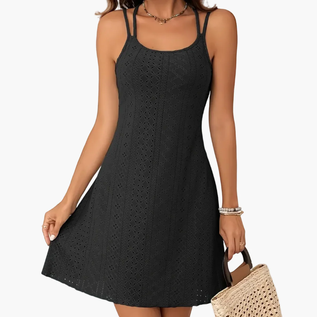 Robe d'été élégante pour femme à bretelles, style bohème chic, idéale pour les sorties et vacances - Image 11