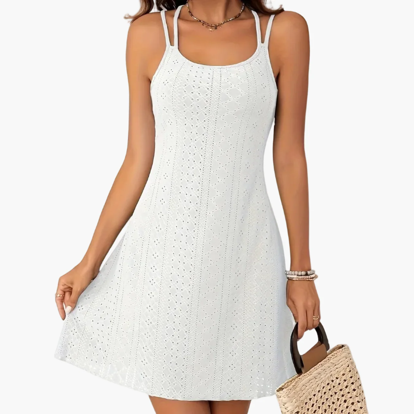 Robe d'été élégante pour femme à bretelles, style bohème chic, idéale pour les sorties et vacances - Image 12