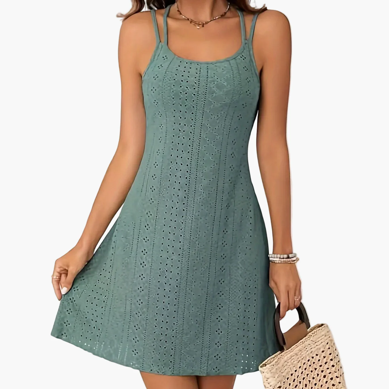 Robe d'été élégante pour femme à bretelles, style bohème chic, idéale pour les sorties et vacances - Image 15