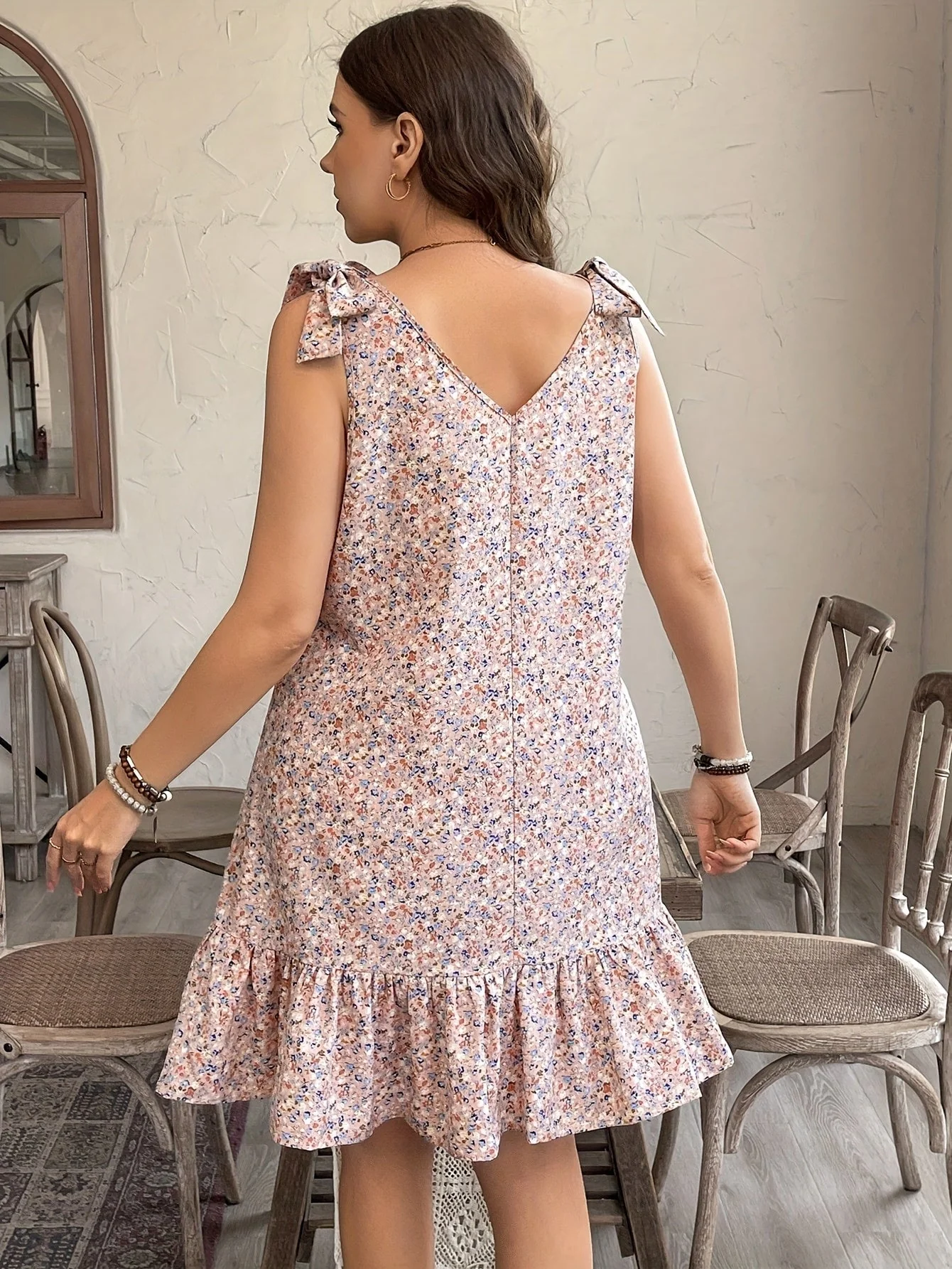 Robe d'été féminine style bohème pour sorties, boutons décoratifs, coupe évasée, grandes tailles - Image 3