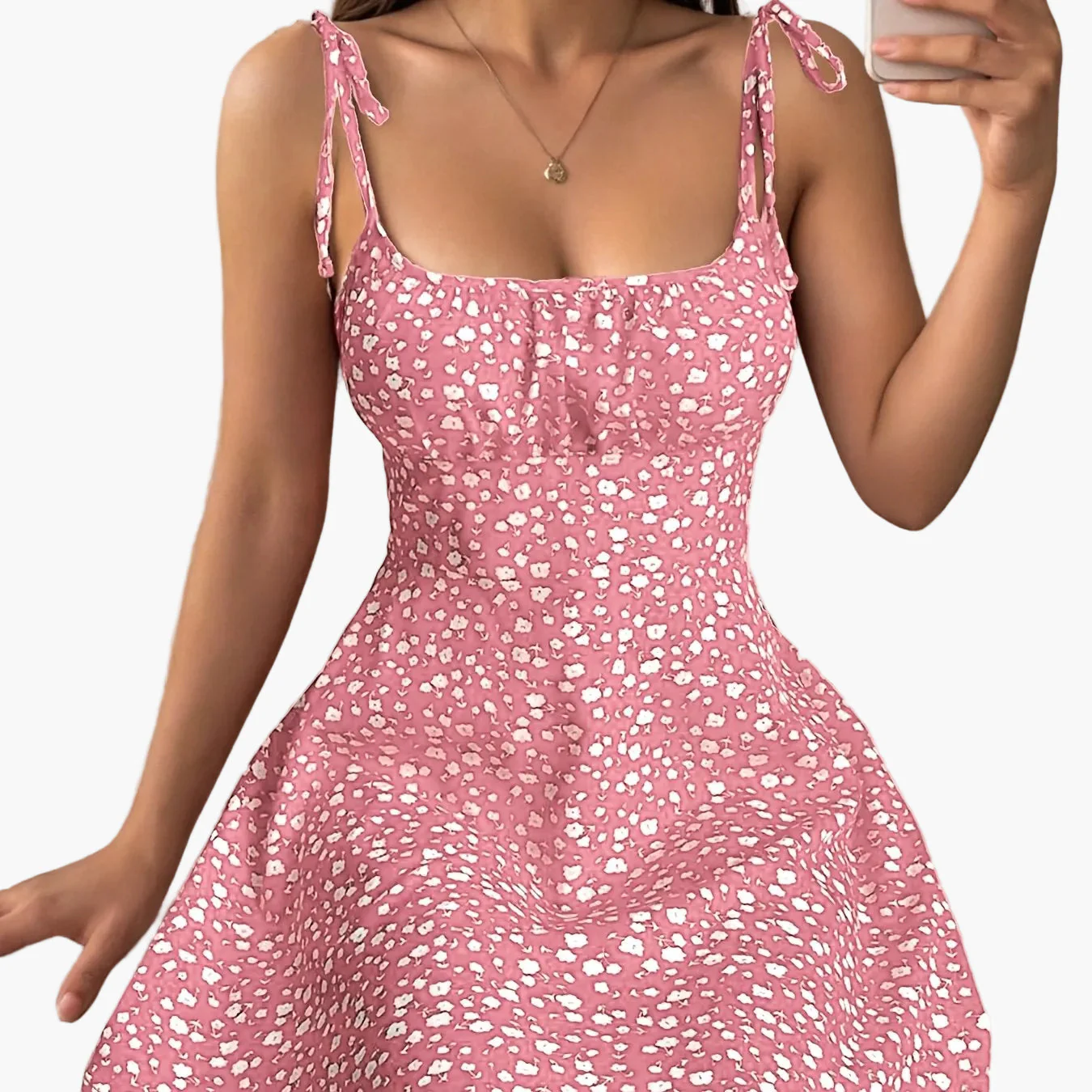 Robe d'été féminine style chic à bretelles et imprimé fleuri - Idéale pour sorties et vacances - Image 15
