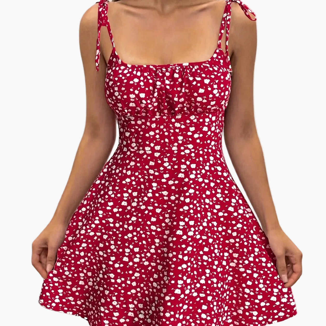 Robe d'été féminine style chic à bretelles et imprimé fleuri - Idéale pour sorties et vacances - Image 16