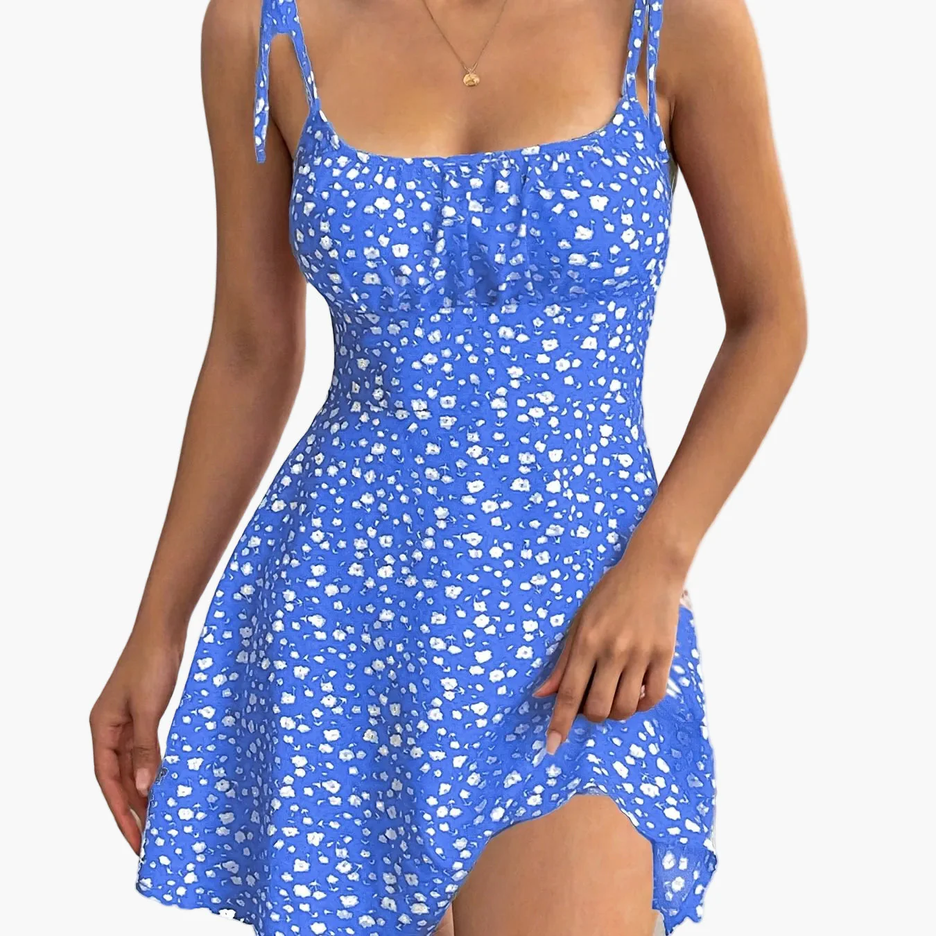 Robe d'été féminine style chic à bretelles et imprimé fleuri - Idéale pour sorties et vacances - Image 18