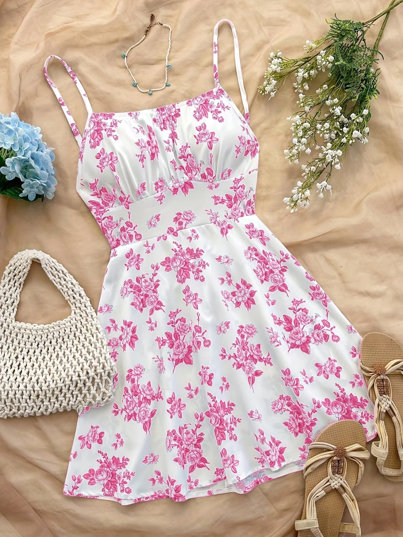Robe d'été féminine style élégant à fleurs, coupe trapèze, usage quotidien ou occasion spéciale - Image 6